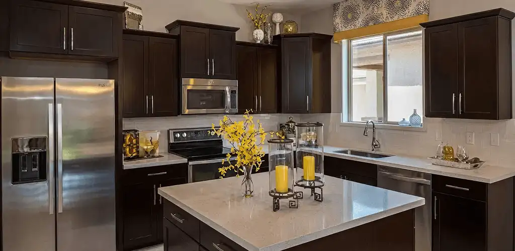 Cabinet painting results with freshly painted kitchen cabinets in Louisville, KY