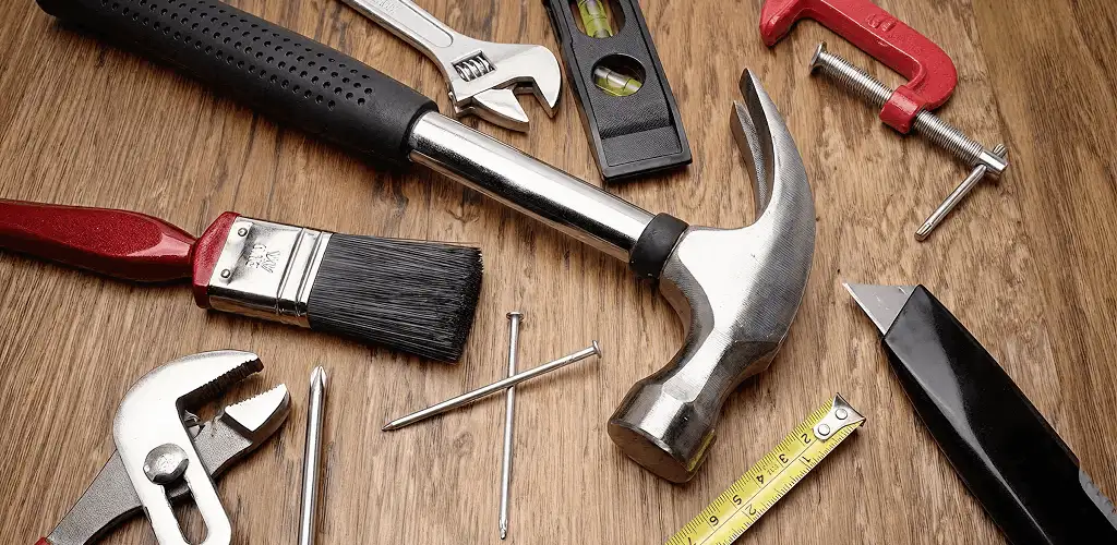 Handyman tools laid out for home repair and maintenance work in Louisville, KY